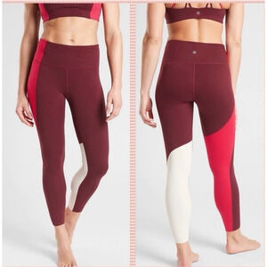 Athleta Leggings Womens Size Medium Elation ASYM 7/8 In Powervita Workout Pants